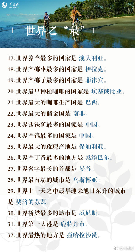 2019年公務員考試100道地理常識題，收藏！