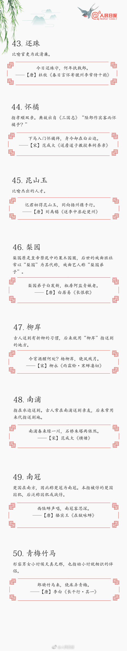 常識積累：70個詩詞中的文化典故
